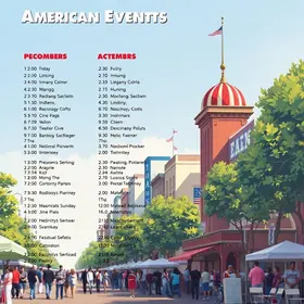 Calendário anual de eventos de Americana