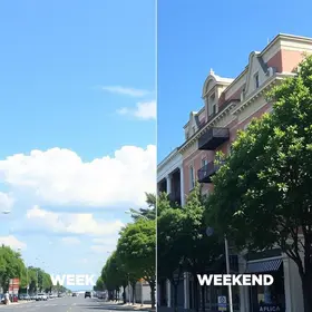Visitar Americana durante a semana ou no fim de semana?