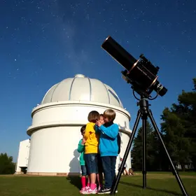 Visita ao Observatório Municipal com crianças