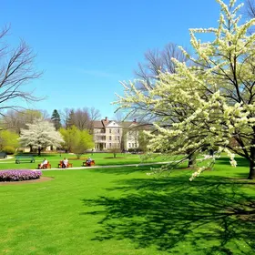 Americana na primavera: parques e áreas verdes